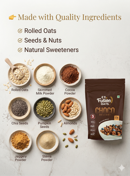 Choco Delight | 3-Min Breakfast Oats (80g)