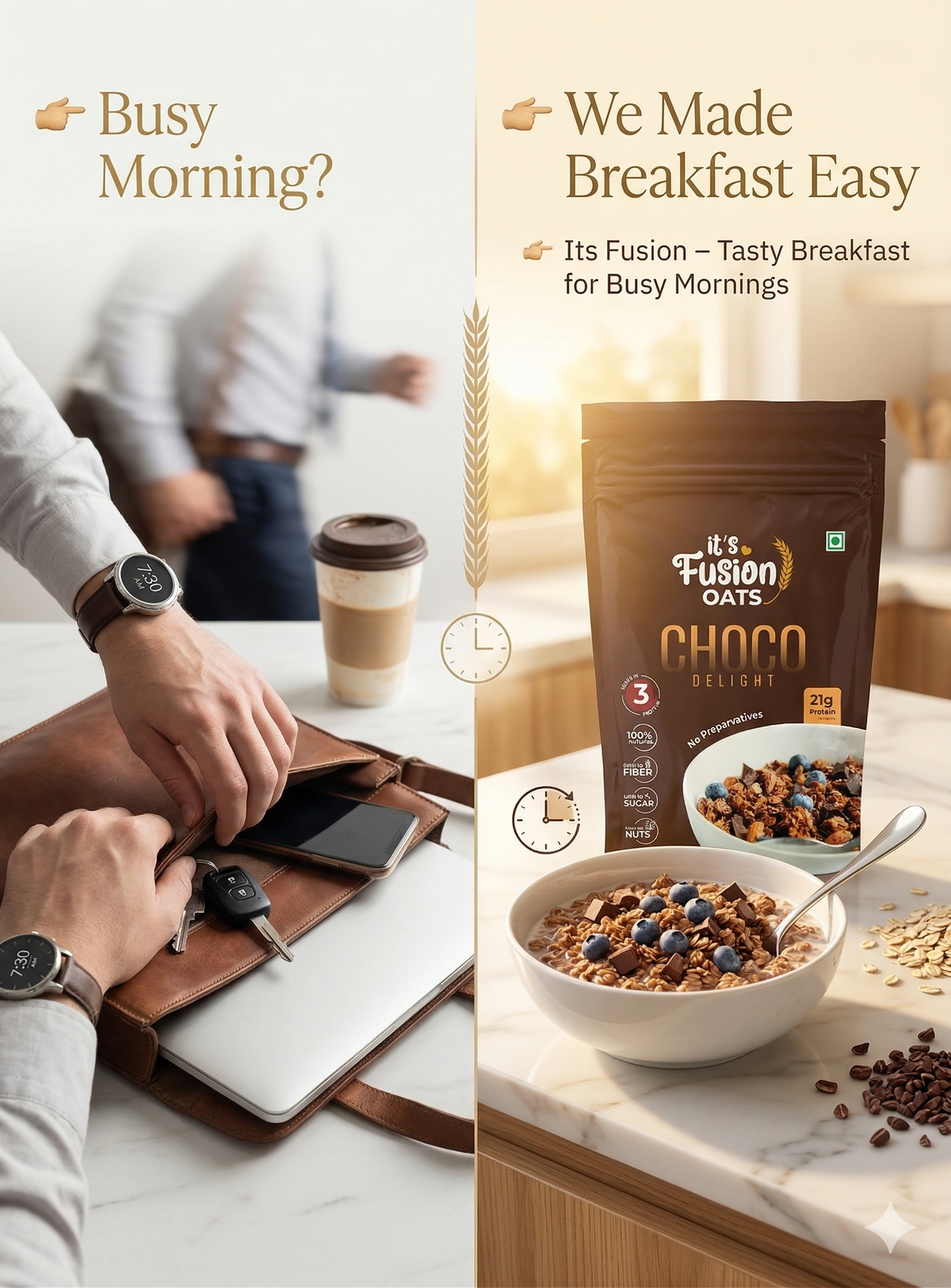 Choco Delight | 3-Min Breakfast Oats (80g)