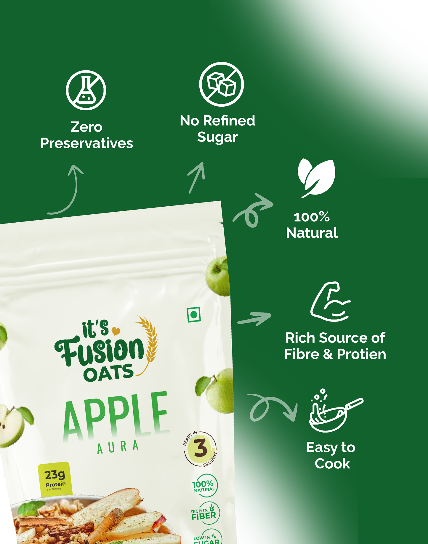 Apple Aura – Pack of 3 (80g each) – 6 Servings