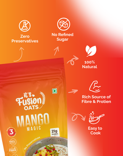 Mango Magic | 3-Min Breakfast Oats (80g)