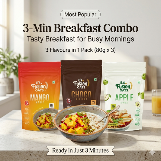 🔥 Most Popular | 3-Min Breakfast Combo | 3 Flavours Oats (80g x 3)